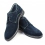 Oferta marimea 37, 40, 41, 42, 43, 45 -Pantofi barbati casual, eleganti din piele naturala intoarsa bleumarin - LPAVELBLM